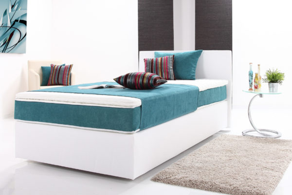 Boxspringbett Pluto Stoffvariante 1016 und 1689 Osterburg Matratzen