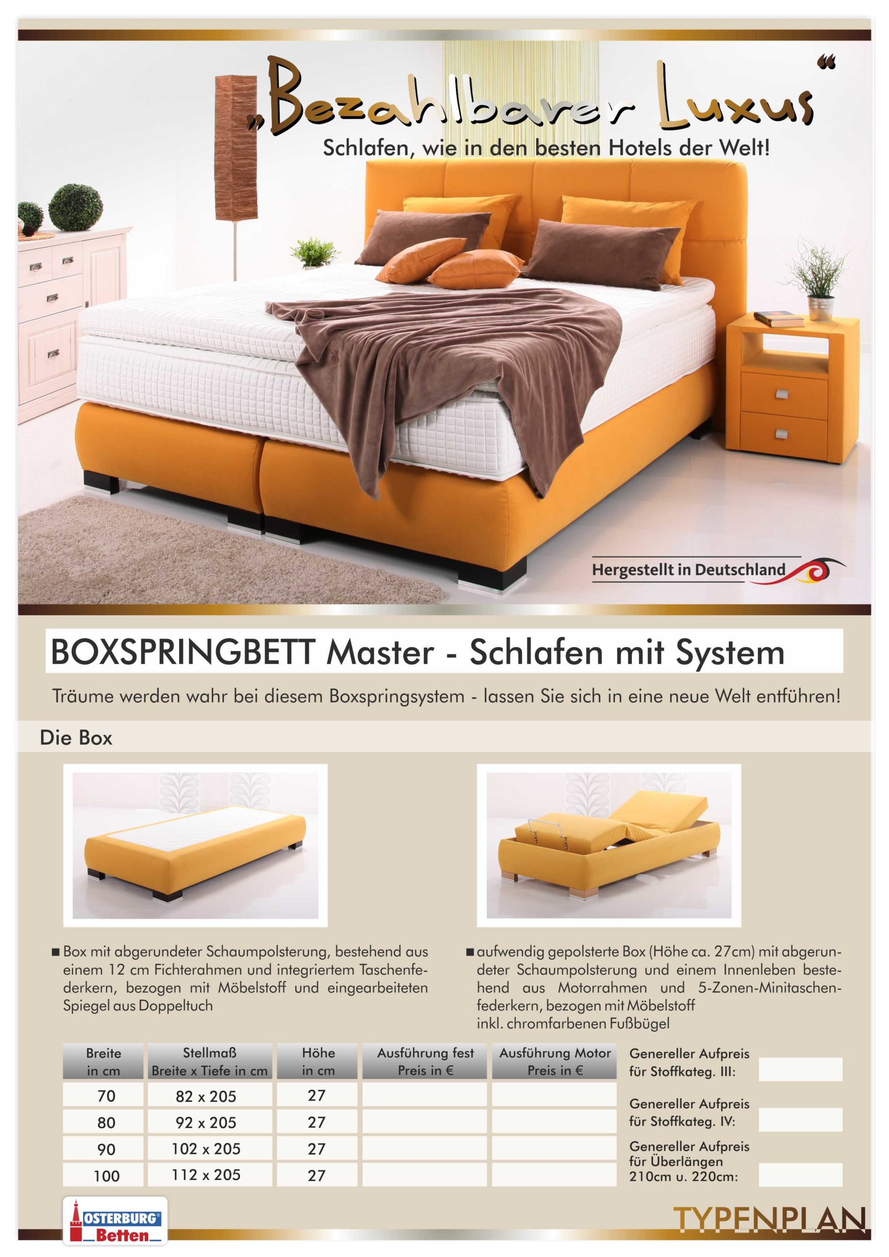 Boxspringbett Sheraton - Osterburg Matratzen